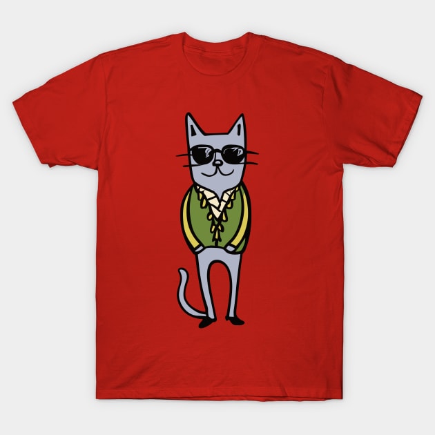 Meow-velous Cat Illustration: A Boho-Chic Tee for the Feline Fanatic T-Shirt by Sorry Frog